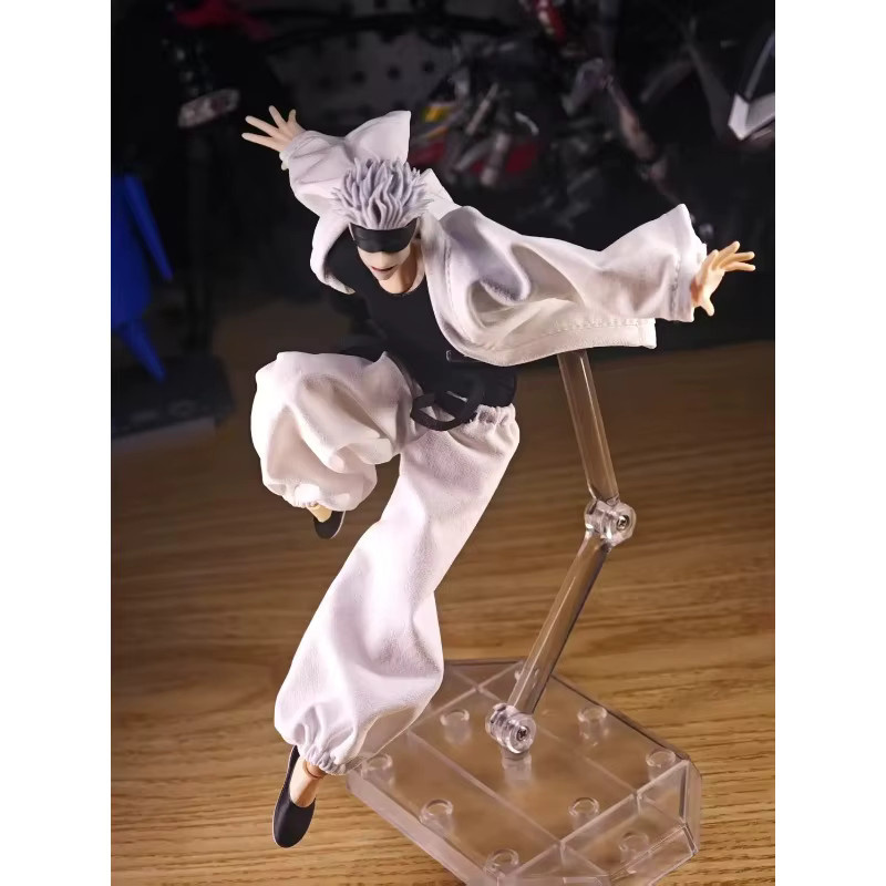 Bandai Jujutsu Kaisen Gojo Satoru Actionfigur, 1/12 Maßstab, Weiß, Zubehör - Bild 1