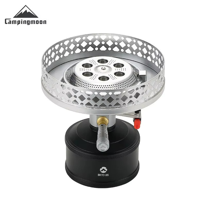 CAMPINGMOON PG-4 Tragbarer Gaskocher aus Aluminiumlegierung in Silber für Wandern und Picknick, geeignet für Butan und Propan - Bild 2