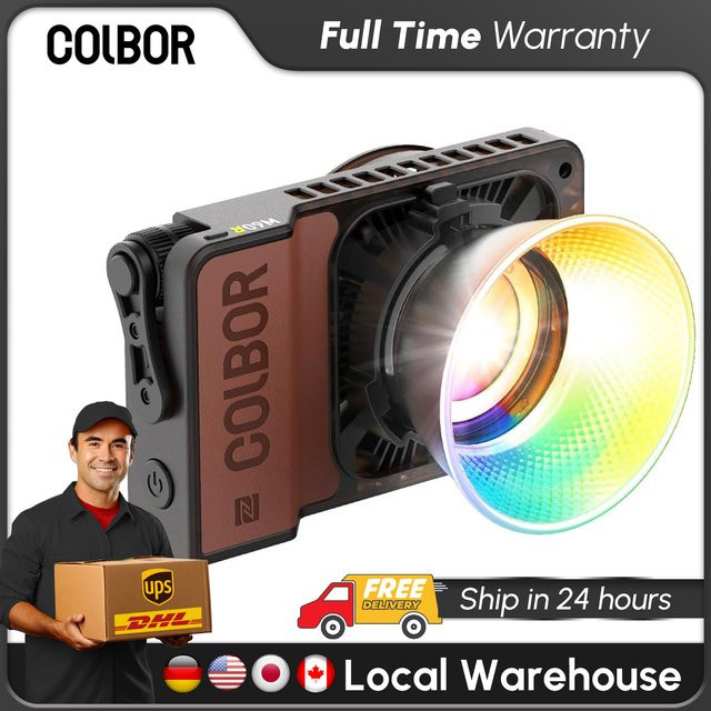 SYNCO COLBOR COB LED Licht Handheld Tragbare Taschenleuchte für Fotografie und Outdoor-Shooting in Schwarz - Bild 1