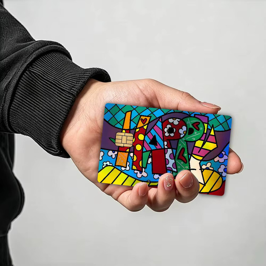 Britto Laser Glänzende Bankkarten-Aufkleber Wasserfest und Abnehmbar in Multicolour zur persönlichen Dekoration - Bild 6
