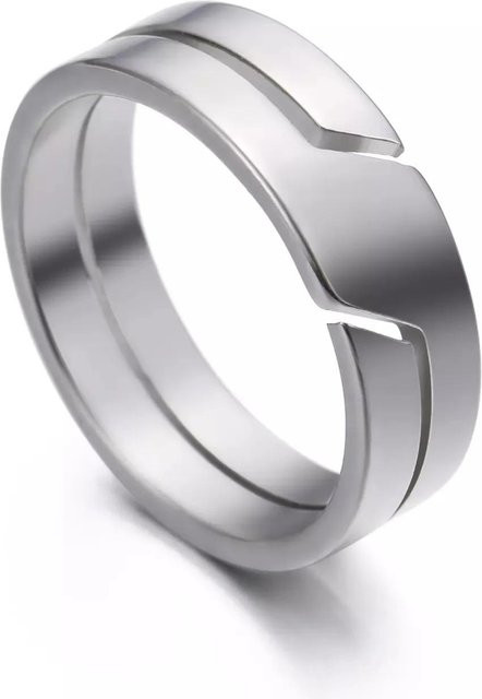 YIRAN Jewelry Partnerring Edelstahl, Unisex - Bild 1