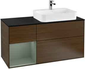 V&B Waschtischunterschrank Finion in Walnuss lackiert, Breite: 120 cm, Tiefe: 50,1 cm, Höhe: 50,1 cm - Bild 1