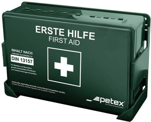 Petex Erste Hilfe Koffer DIN 13157 in Grün, B/T/H: 27,0 x 8,5 x 18,0 cm - Bild 1