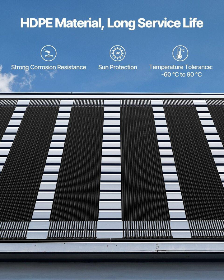 Buying Solutions MB Solare Poolheizung aus HDPE für oberirdische Pools, 4 Paneele, Schwarz, 1,25 / 1,5 Zoll - Bild 2