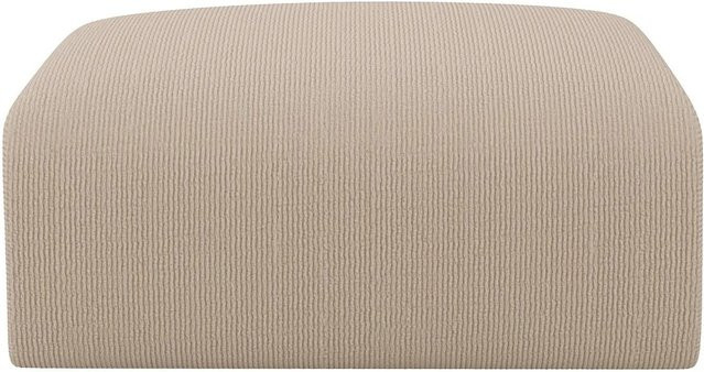 Maison Céphy Sitzhocker Pogni in Beige aus Samt, B/T/H: 75 x 75 x 75 cm - Bild 1