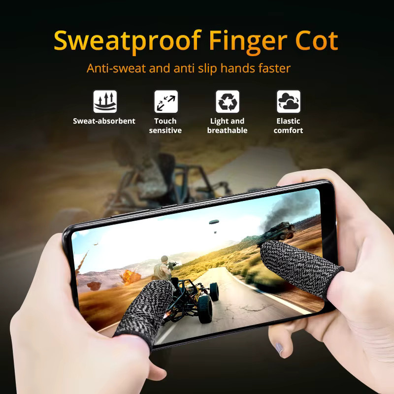 Abay Gaming Fingerlinge in Schwarz – Atmungsaktive Anti-Schweiß Touchscreen Handschuhe für mobiles Gaming - Bild 6