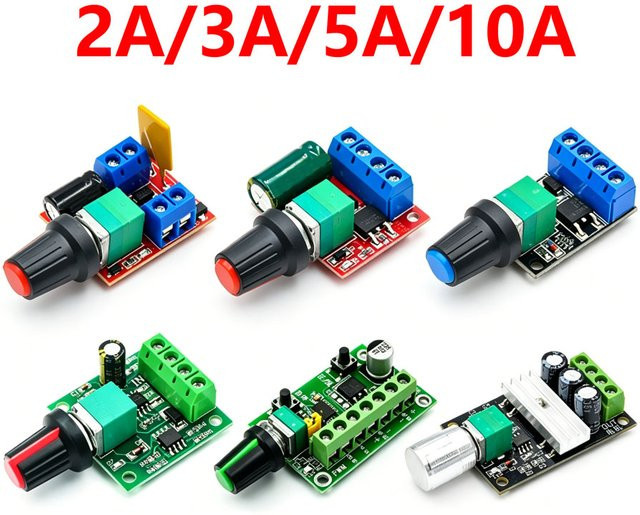 PWM DC-Motorgeschwindigkeitsregler und LED-Dimmer als stufenloser Spannungsregler und Leistungsregler in Multicolor - Bild 1