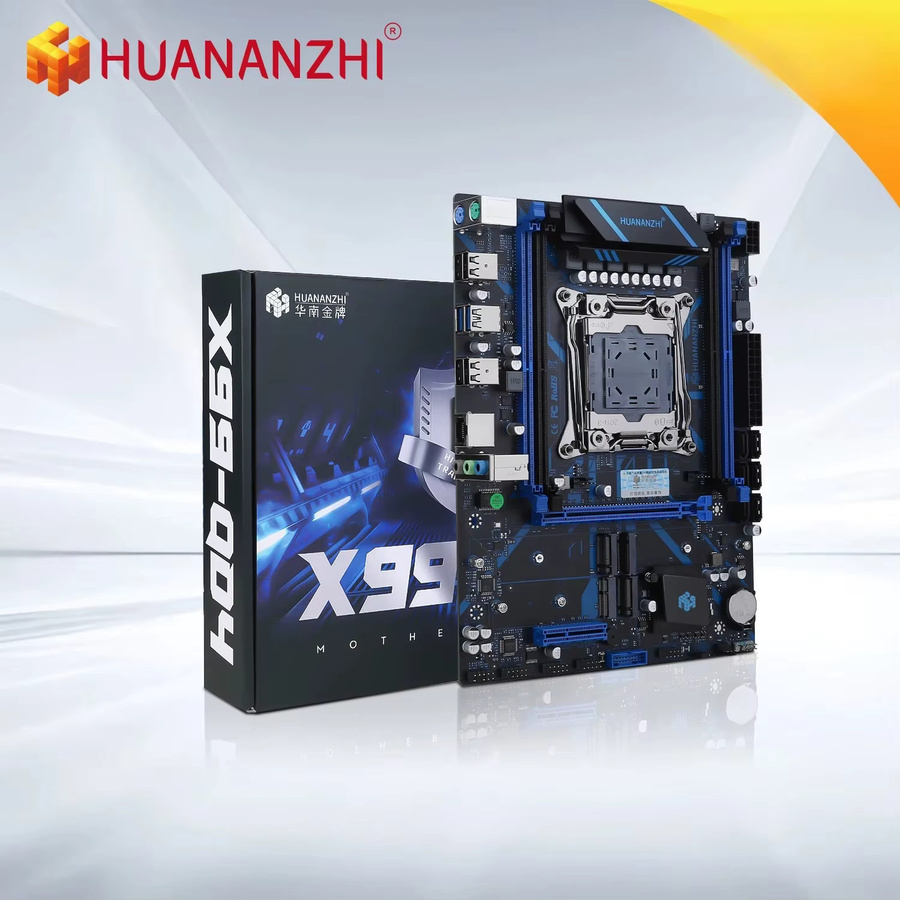 HUANANZHI X99 QD4 Motherboard LGA 2011-3 mit Intel Xeon E5 2680 V4 und DDR4 RECC Speicher-Set in Schwarz mit M.2 NVMe und USB-C Unterstützung - Bild 2