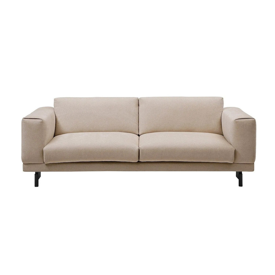Dembola Sofa in Beige mit Chenille-Stoff und Holzrahmen, Breite: 220 cm - Bild 2