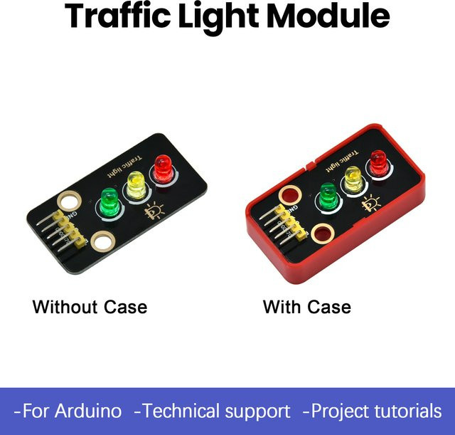 Keyestudio Ampelmodul in Multicolor für Arduino, Microbit und Raspberry Pi, kompatibel mit Lego DIY elektronischen Bausteinen - Bild 1