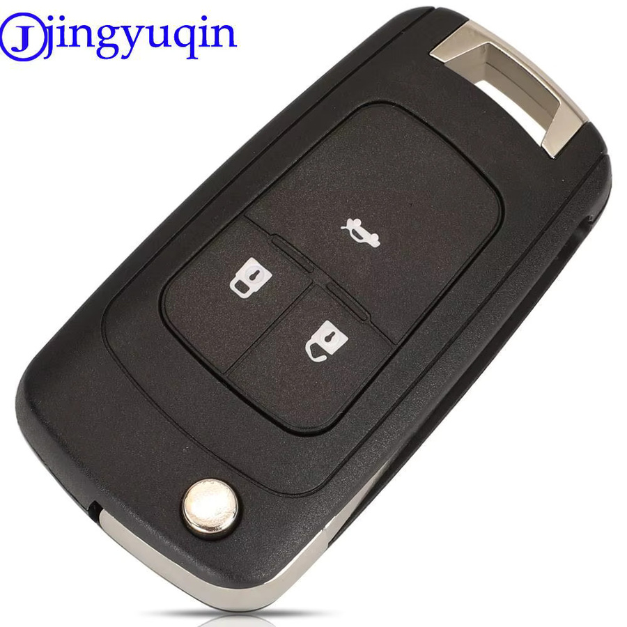Jingyuqin Flip Folding Auto Schlüssel Shell für Chevrolet Cavalier Aveo 2020 mit 2/3 Tasten und HU100 Klinge in Schwarz - Bild 3