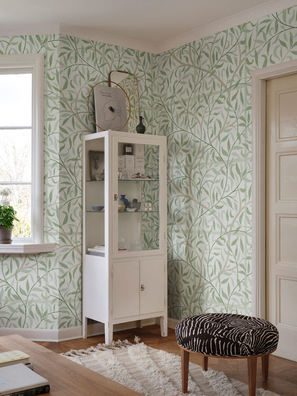 Sandberg Mural Emmie Tapete im skandinavischen Stil mit Gittermuster in Spring Green aus Vlies - Bild 2