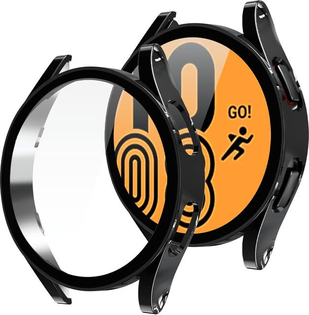 Samusak Uhrenzubehör, Glasabdeckung für Samsung Galaxy Uhr 4 5 6, Silikon, Gold - Bild 1