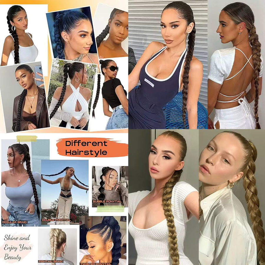 Manetique Pferdeschwanz-Extensions, synthetisch, Damen - Bild 5