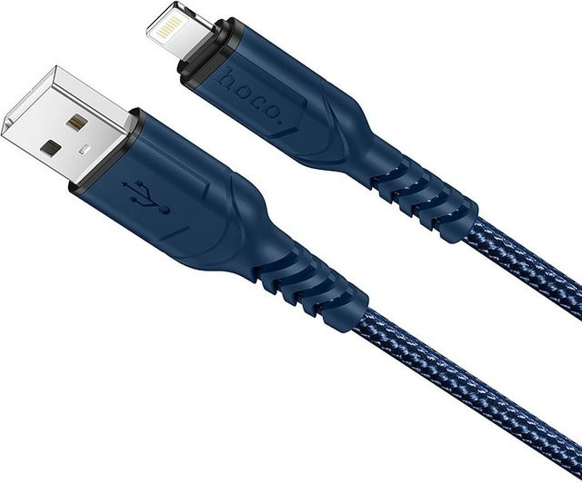 HOCO X59 Victory USB-A auf Lightning Daten- und Ladekabel, 18W, Blau, 1m - Bild 1