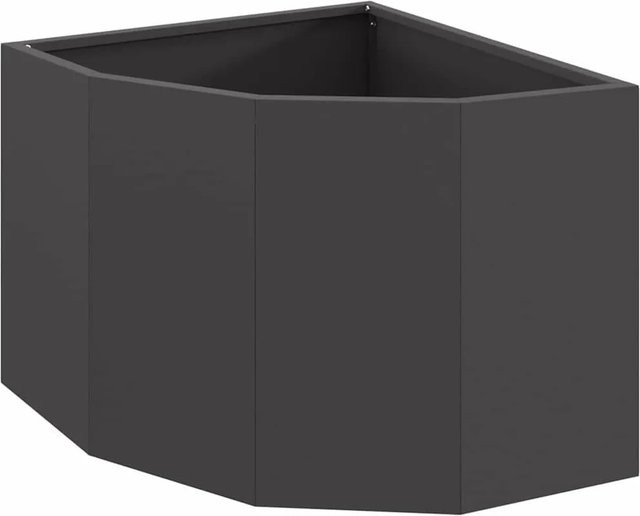 vidaXL Eckpflanzer aus Stahl in Schwarz, B/T/H: 45 x 45 x 35 cm - Bild 1