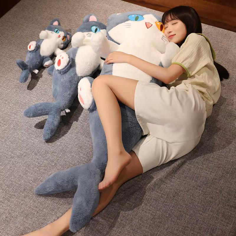 pangcangshu Shark Katze Plüsch Spielzeug, Blau, Tiere, Plüsch / Textil - Bild 4