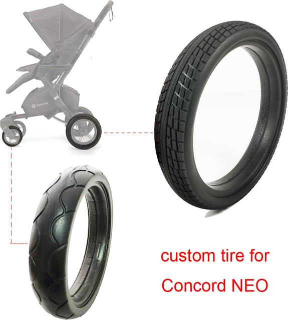 Concord Neo Ersatzreifen für Vorder- oder Hinterrad, schlauchloser PU-Reifen in Schwarz - Bild 1