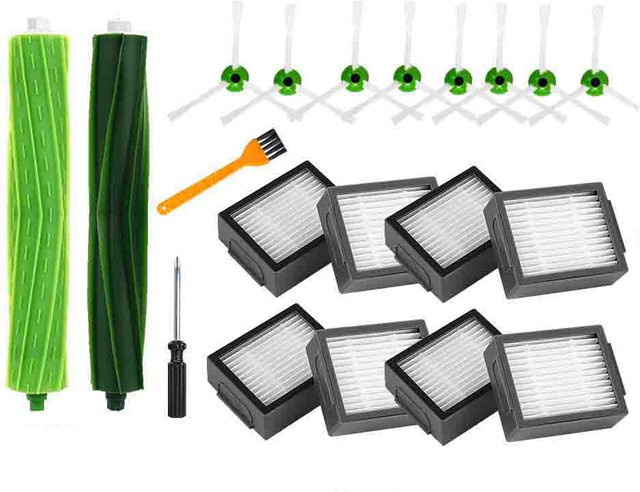 iRobot Roomba Ersatzteil-Set mit Hepa-Filter, Seitenbürsten und Hauptbürsten für i7, i6, i8, i3 Plus, E5, E7 und E&I Serie - Bild 1