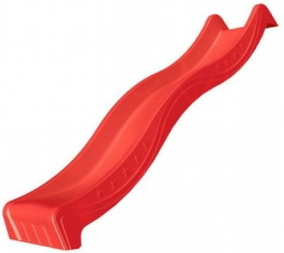 Intergard Wellenrutsche mit Sprühfunktion in Rot aus HDPE-Kunststoff, Höhe: 220 cm - Bild 1
