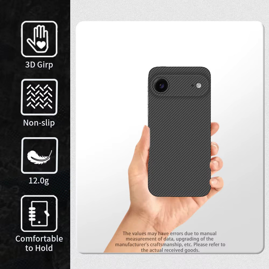 Coxn Ultra Slim Aramid-Kohlefaser Hülle für iPhone Air 17 Air in Schwarz mit starkem MagSafe Magnet - Bild 2