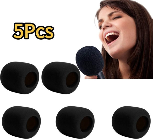 5er-Set Mikrofon-Windschutz aus Innenschaum für Shure SM58, Beta58A, 57A und PGA48LC, professionelle Studio-Mikrofonkappen - Bild 1