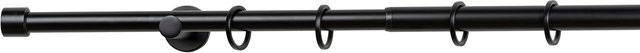Ondeco Gardinenstange Trendy ausziehbar 1-lauf für Fenster mit Wandmontage, Farbe: Black, Breite: 160-280 cm - Bild 1
