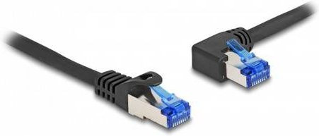 Delock RJ45 Patchkabel CAT 6a S/FTP Ethernet LAN Schwarz, Länge: 1,00 m - Bild 1