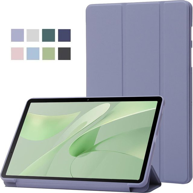 Huawei MatePad 12X Hülle mit Trifold Cover aus PU Leder und Soft TPU Rückseite in Mint oder Purple - Bild 1