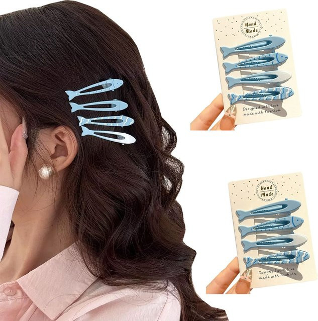Haarspange Fisch, Blau und Gelb, Damen - Bild 1