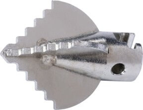 Rothenberger Kreuzblattbohrer für die Rohrreinigung, gezahnt, Farbe: Silber, Durchmesser: 35 mm, Kupplung: 16 mm - Bild 1