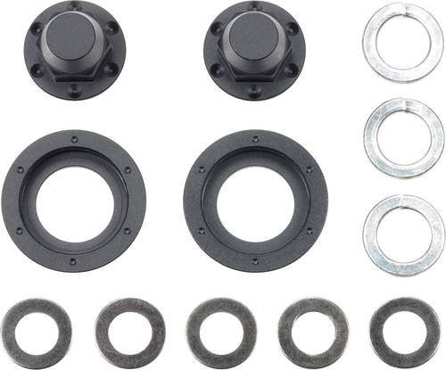 Tamiya Radnaben-Set Vorderachse, 1:14, 2-teiliges Set - Bild 1