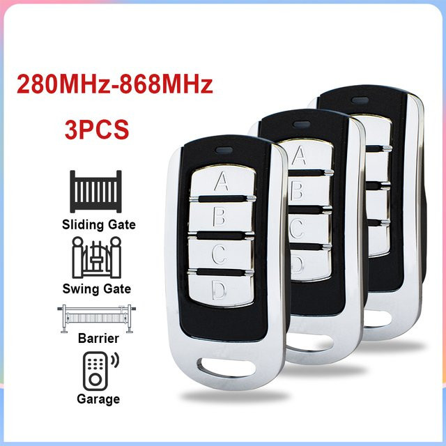 Scimagic-RC Set mit 3 Universal Garagentor Fernbedienung Duplikator Multi-Frequenz Code Grabber Klon Toröffner in Silber und Schwarz (280 MHz-868 MHz, 433,92 MHz) - Bild 1