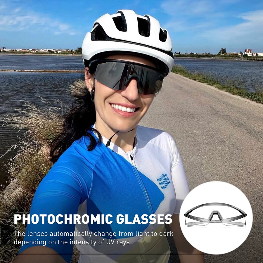 SCVCN Sportsonnenbrille, Photochrom, Unisex, Kunststoff - Bild 2
