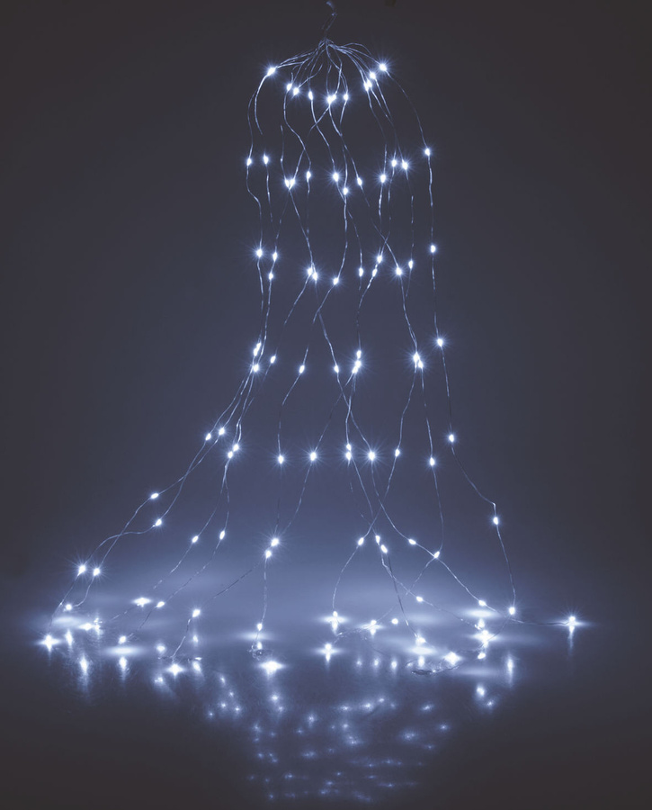 Spetebo LED-Lichterkette Micro LED Draht Lichterkette mit 160 kaltweißen LEDs, batteriebetrieben - Bild 1