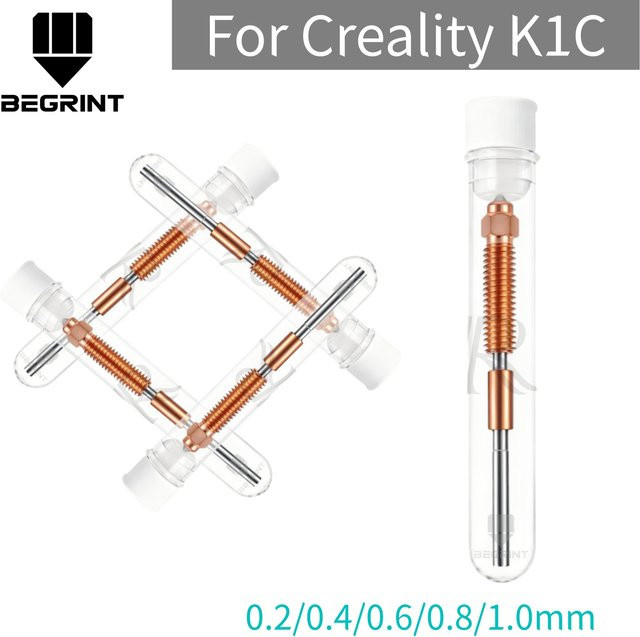 Creality Gehärtete Stahldüse für K1, K1C, K1 Max und Ender 3 V3 Plus in Silber, 0,2-0,8mm für präzises FDM-Drucken - Bild 1