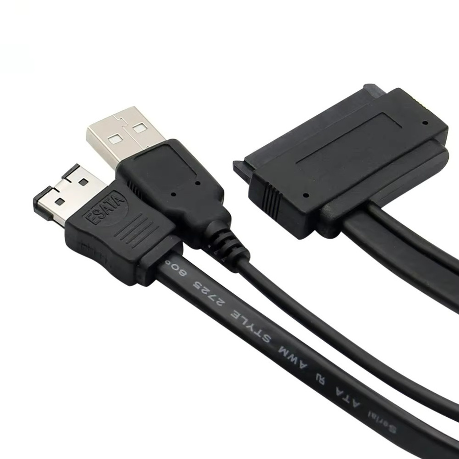 BSN SATA 22PIN zu eSATA und USB 2-in-1 Datenkabeladapter, 0,5 m, Schwarz - Bild 4