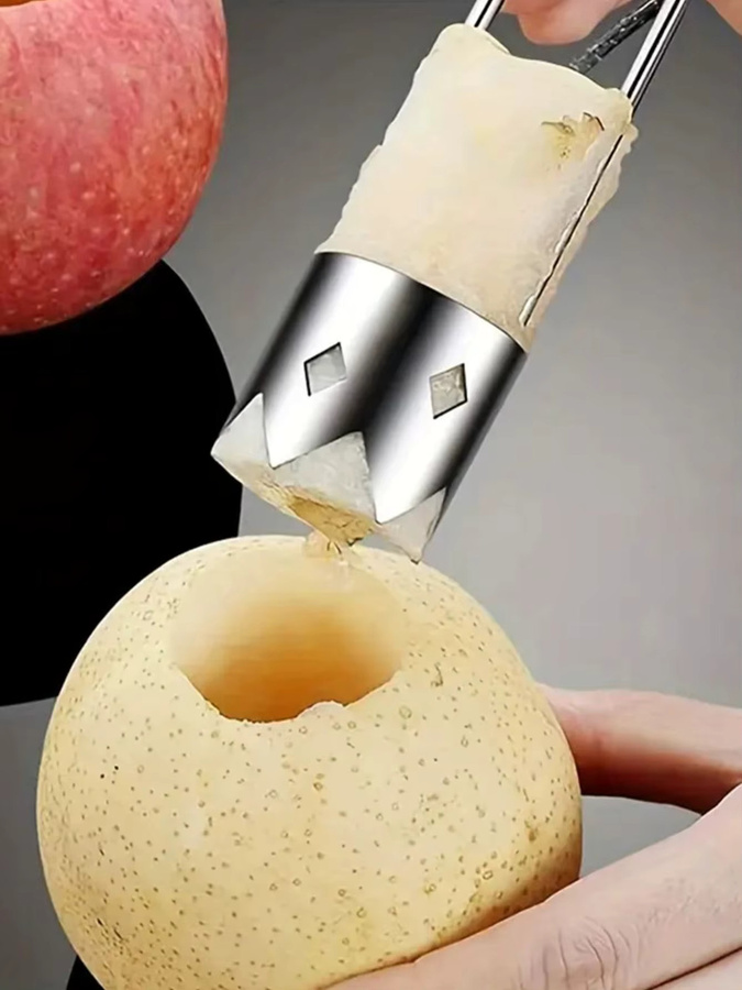 YOCITY Edelstahl Obst- und Gemüsekernentferner in Silber, Tragbarer Multi-Use Core Remover für die Küche - Bild 7