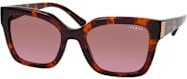 Vogue VO 5613SB Sonnenbrille, Quadratisch, Vollrand, Kunststoff, Damen, rot, braun - Bild 1