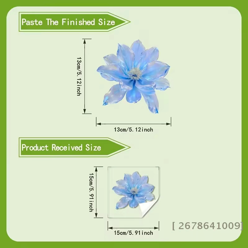 KuZHEN Leuchtender Clematis Toilettenaufkleber in Blau für das Badezimmer als abnehmbare Nachtdekoration - Bild 2