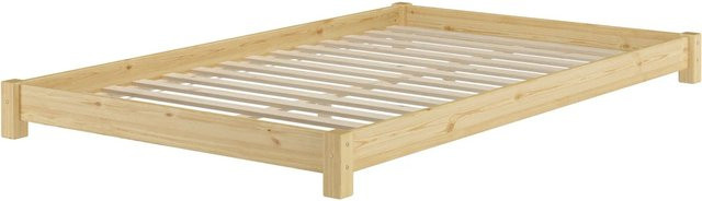 Erst-Holz Futonbett Einzelbett aus Kiefer Massivholz Modell 51 mit Rollrost B/T/H: 120 x 200 x 17 cm - Bild 1