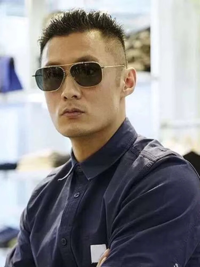 Samjune Sonnenbrille Aviator, Herren, Vollrand, Metall, Gold - Bild 3