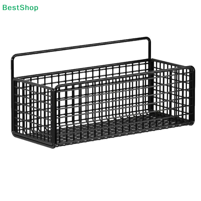 HNKMP Wandmontierter Metall-Draht-Aufbewahrungskorb in Schwarz, Selbstklebender Organizer für Badezimmer, Dusche und Kosmetik, B/T/H: 23,0 x 13,0 x 1,0 cm - Bild 5