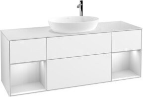 V&B Waschtischunterschrank Finion in Weiß lackiert, Breite: 160 cm - Bild 1