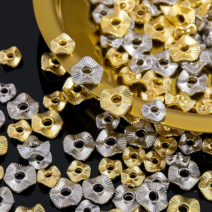 Ailimi Abstandshalterperlen Wellenform, goldfarben, Metall - Bild 2