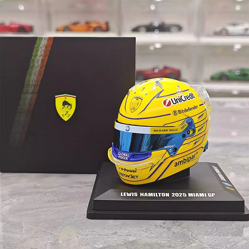 Looksmart 1:5 Leclerc Hamilton 2025 Miami Helm Simulationsmodell aus Harz - Bild 2