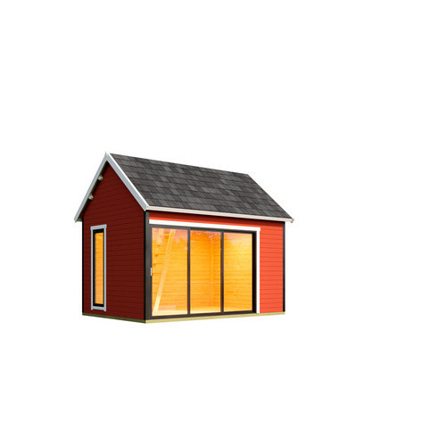Lasita Gartenhaus Maja Murano mit Satteldach in Schwedenrot, B/H/T: 430 x 364,8 x 336,1 cm - Bild 4