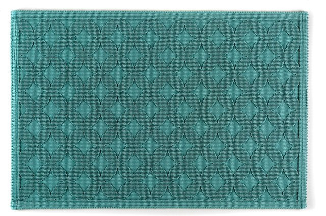 Badematte RHOMTUFT Seaside in Turquoise aus Baumwolle, B/T: 120 x 70 cm - Bild 1