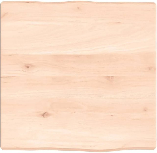 vidaXL Tischplatte aus Massivholz Eiche in Braun und Beige mit Baumkante B/T: 40 x 40 cm - Bild 1