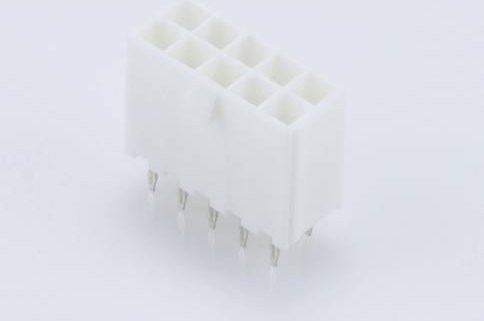 Molex Einbau-Buchsenleiste in Weiß mit 10 Polen und einem Rastermaß von 4,20 mm - Bild 1